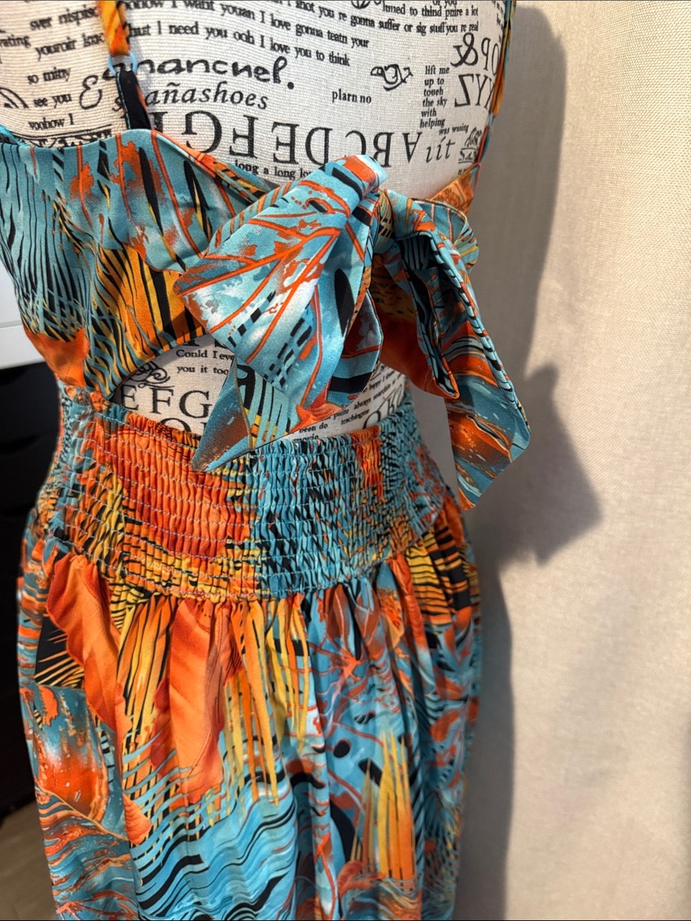 FashionNova Tropical Maxi Dress Sz S - Picture 5 of 13